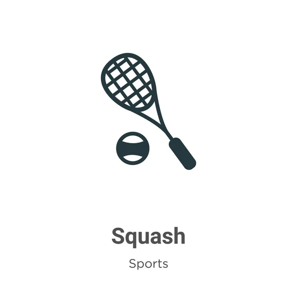 Vettore Icona Glifo Squash Sfondo Bianco Simbolo Icona Squash Vettoriale — Vettoriale Stock