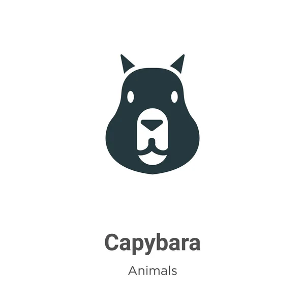 Capybara vektor ikon fehér háttérrel. Lapos vektor capybara ikon szimbólum jel a modern állatok gyűjtemény mobil koncepció és webes alkalmazások tervezése. — Stock Vector