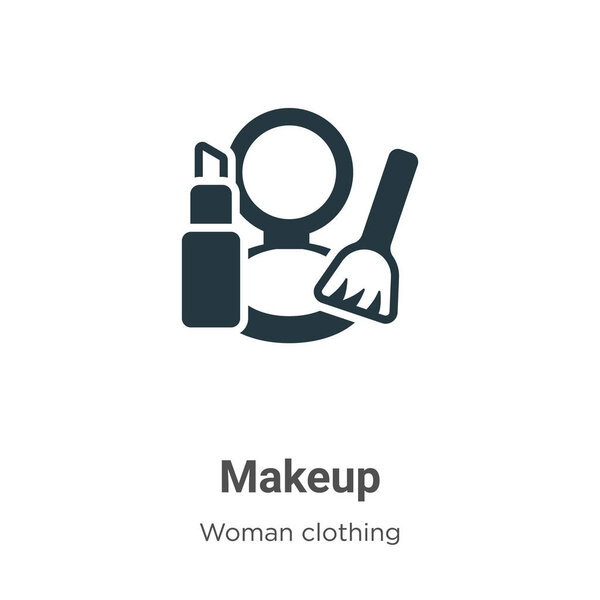 Makeup vector icon on white background. Flat vector makeup icon symbol sign from modern woman clothing collection for mobile concept and web apps design.