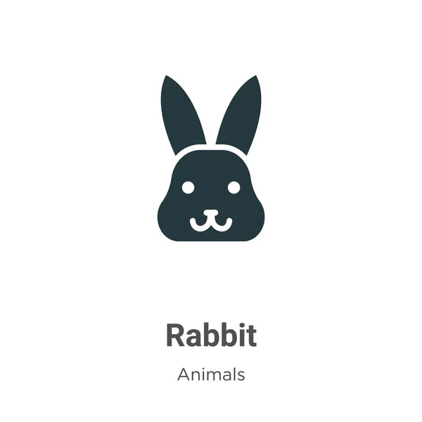 Ikona wektora królika na białym tle. Płaski wektor symbol ikony królika z kolekcji współczesnych zwierząt do projektowania aplikacji mobilnych i webowych. — Wektor stockowy