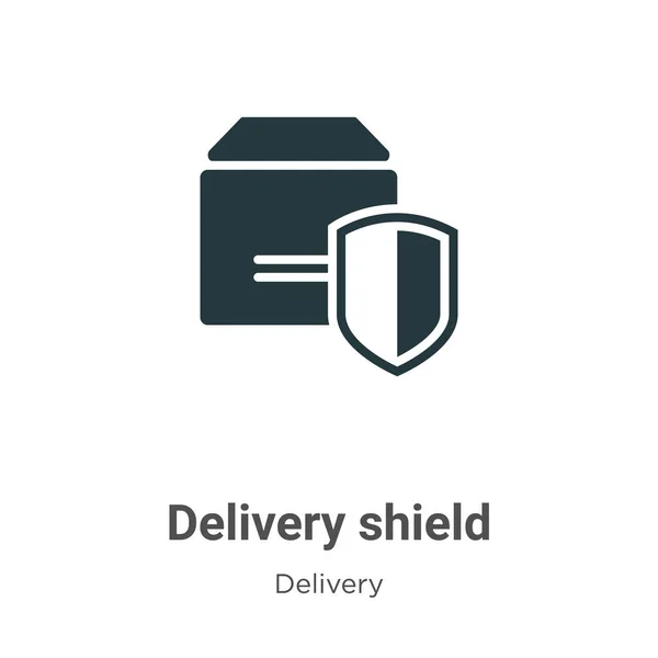 Delivery Shield Vector Icon White Background Flat Vector Delivery Shield — Stock Vector