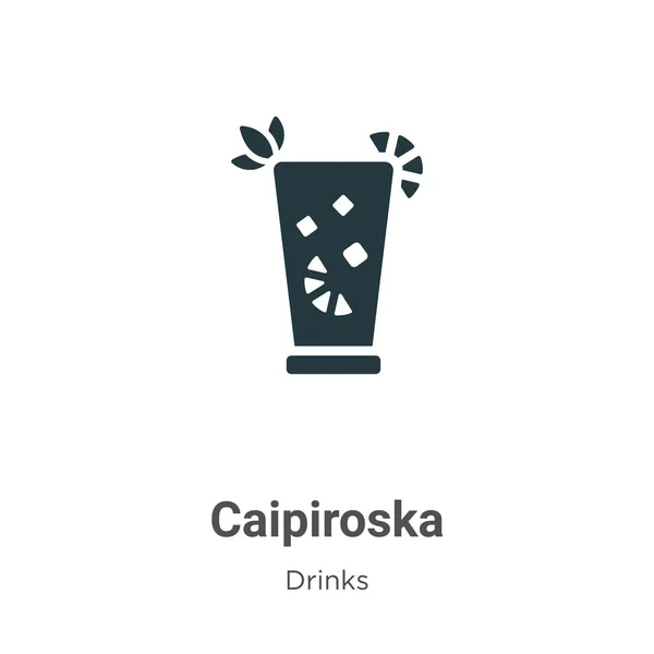 Icono Vectorial Caipiroska Sobre Fondo Blanco Señal Icono Volante Caipiroska — Vector de stock