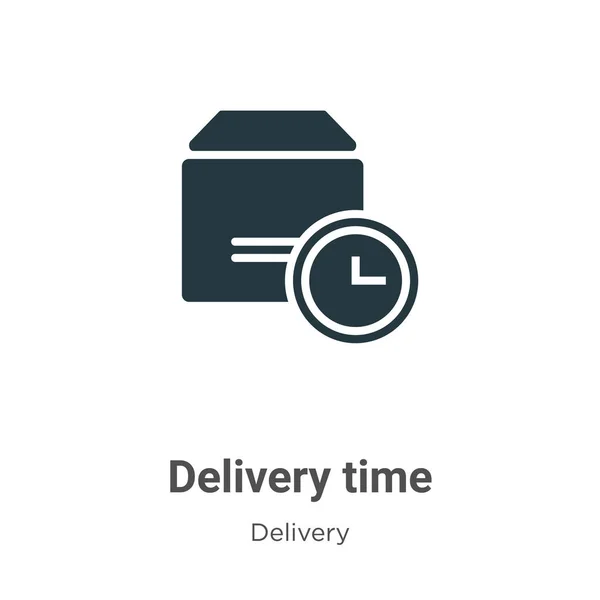 Delivery Time Vector Icon White Background Flat Vector Delivery Time — Stock Vector