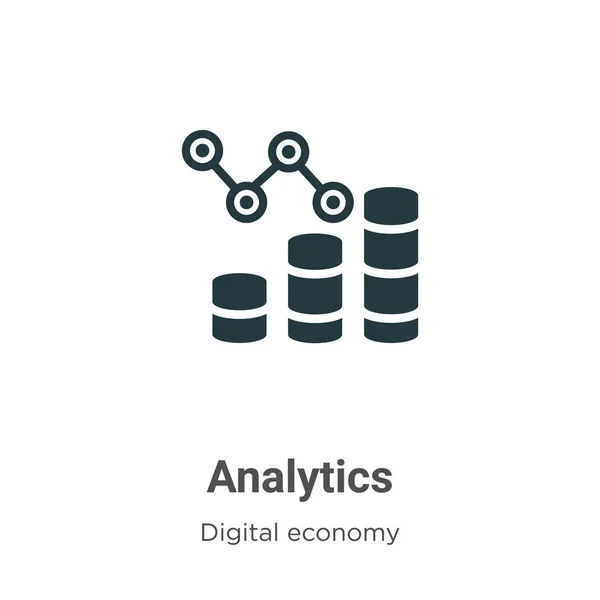 Analytics Vector Icon White Background Flat Vector Analytics Icon Symbol — Stock Vector