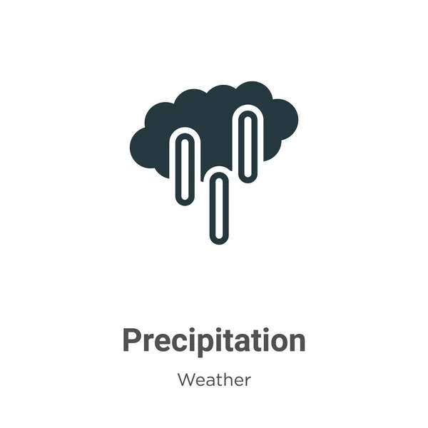 배경에 강수량 아이콘 Flat Vector Precipitation Icon Signature Sign Modern — 스톡 벡터