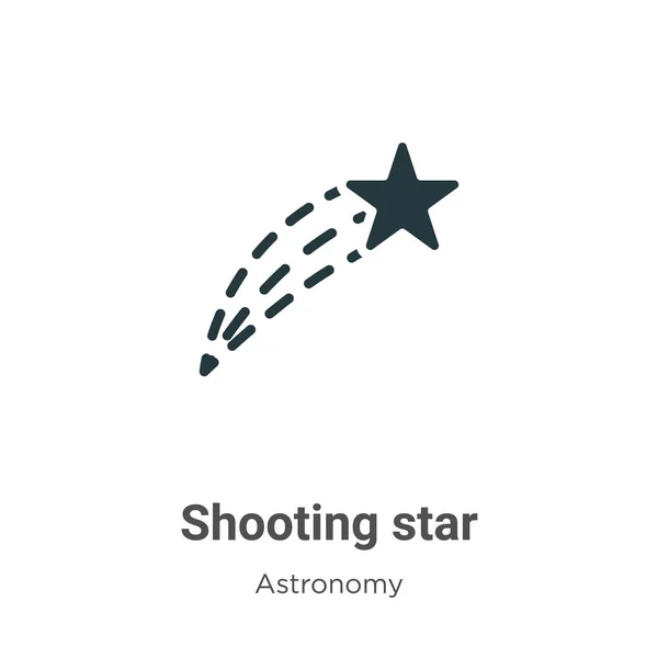 Schieten Ster Vector Pictogram Witte Achtergrond Flat Vector Shooting Star — Stockvector
