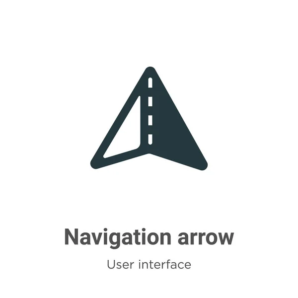 Ikona Wektora Strzałki Nawigacyjnej Białym Tle Płaski Wektor Nawigacji Symbol — Wektor stockowy