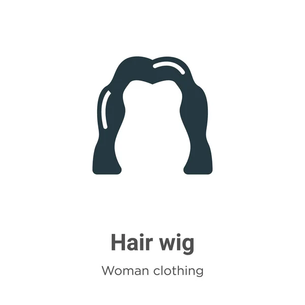 Hair Wig Vector Icon White Background Flat Vector Hair Wig — 스톡 벡터