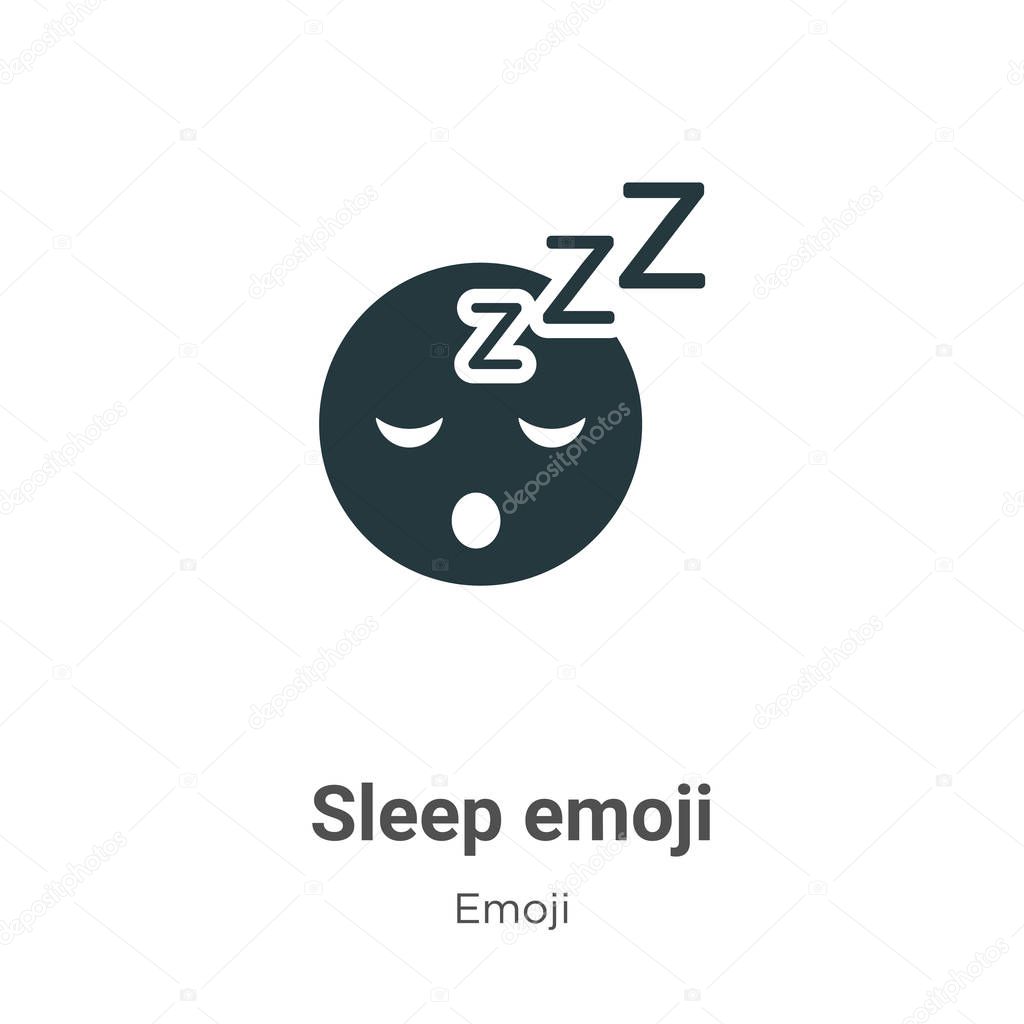 Sleep emoji vector icon on white background. Flat vector sleep emoji icon symbol sign from modern emoji collection for mobile concept and web apps design.
