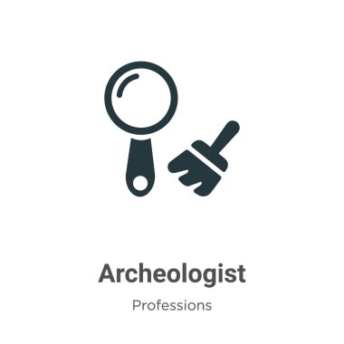 Archeologist vector icon on white background. Flat vector archeologist icon symbol sign from modern professions collection for mobile concept and web apps design.