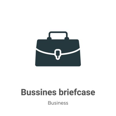 Beyaz arka planda Bussines evrak çantası vektör simgesi. Mobil konsept ve web uygulamaları tasarımı için modern iş koleksiyonundan düz vektör işleri evrak çantası simgesi işareti.