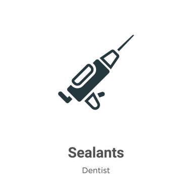Sealants vector icon on white background. Flat vector sealants icon symbol sign from modern dentist collection for mobile concept and web apps design. clipart