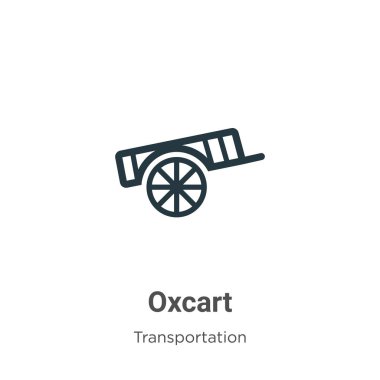 Oxcart glyph icon vector on white background. Flat vector oxcart icon symbol sign from modern transportation collection for mobile concept and web apps design. clipart