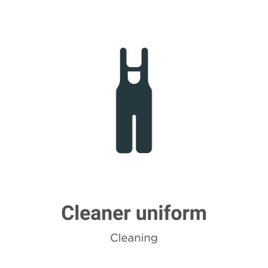 Cleaner uniform vector icon on white background. Flat vector cleaner uniform icon symbol sign from modern cleaning collection for mobile concept and web apps design.