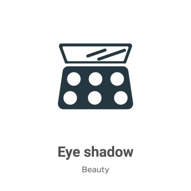 Beyaz arkaplanda göz gölgesi vektör simgesi. Mobil konsept ve web uygulamaları tasarımı için modern güzellik koleksiyonundan düz vektör far simgesi işareti.