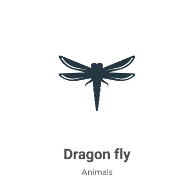 Beyaz arkaplanda ejderha uçuş vektör simgesi. Düz vektör ejder sineği simgesi işareti modern hayvanların mobil konsept ve web uygulamaları tasarımı için koleksiyonu.