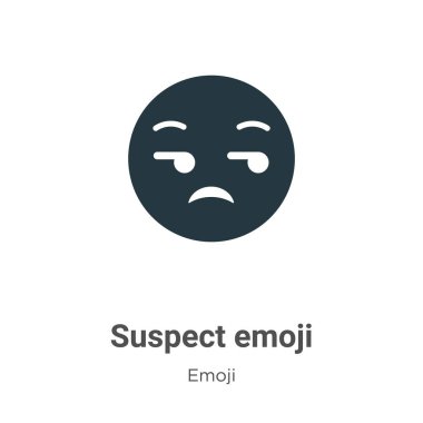 Suspect emoji vector icon on white background. Flat vector suspect emoji icon symbol sign from modern emoji collection for mobile concept and web apps design.