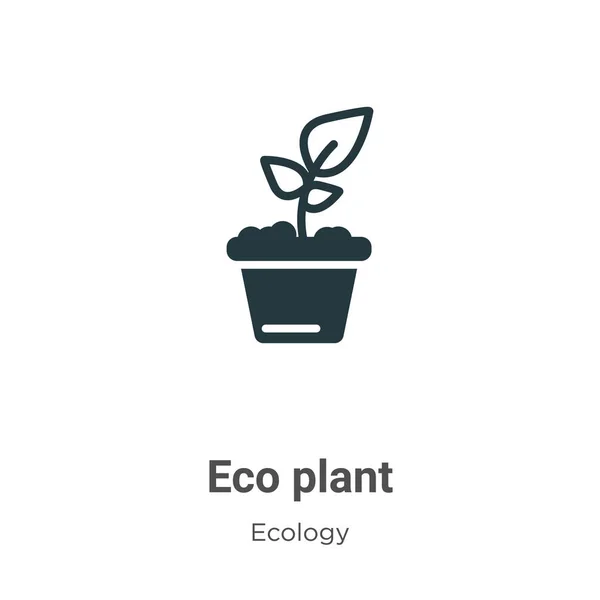 Ikona Wektora Rośliny Ekologicznej Białym Tle Płaskie Wektor Eko Roślin — Wektor stockowy