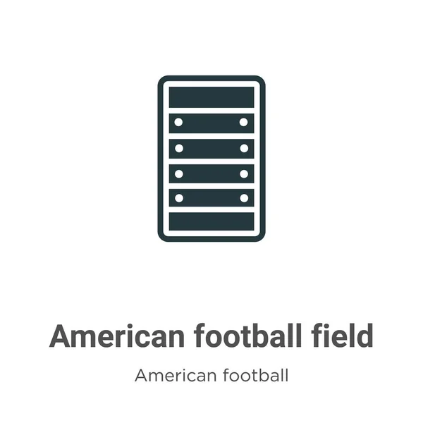 Americké Fotbalové Pole Vektorové Ikony Bílém Pozadí Plochý Vektorový Symbol — Stockový vektor