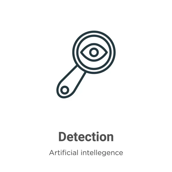 Erkennung Umreißt Vektor Symbol Dünne Linie Schwarzes Erkennungssymbol Flacher Vektor — Stockvektor