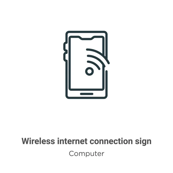 Le panneau de connexion Internet sans fil souligne l'icône vectorielle. Illustration d'un élément simple vectoriel plat à partir d'un concept d'ordinateur modifiable isolé sur blanc. — Image vectorielle