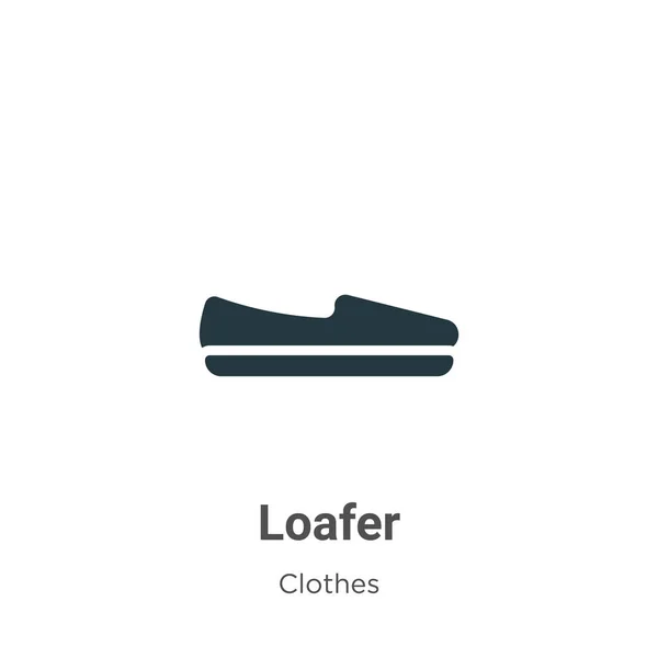 Loafer Vector Icoon Witte Achtergrond Vlakke Vector Loafer Pictogram Symbool — Stockvector
