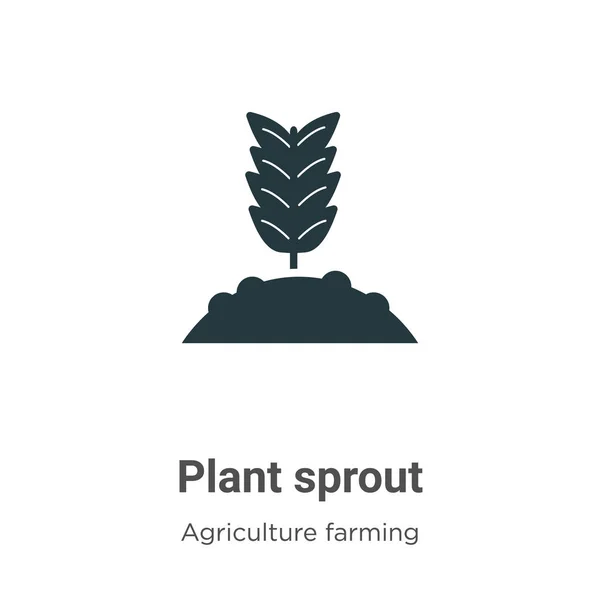 Plant Sprout Vector Icon White Background Flat Vector Plant Sprout — Stock Vector