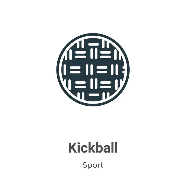 Kickball Vektorsymbol Auf Weißem Hintergrund Flache Vektor Kickball Symbol Zeichen — Stockvektor