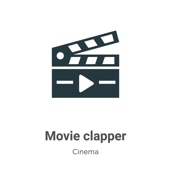 Icône Vectorielle Clapet Vidéo Sur Fond Blanc Symbole Icône Clapper — Image vectorielle