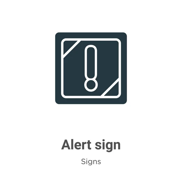 Icono Vector Señal Alerta Sobre Fondo Blanco Signo Símbolo Signo — Archivo Imágenes Vectoriales