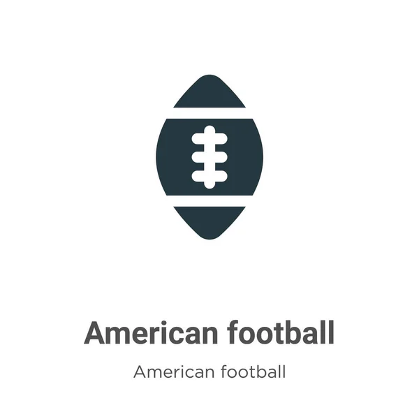 Americký Fotbalový Vektor Ikona Bílém Pozadí Plochý Vektorový Symbol Americké — Stockový vektor