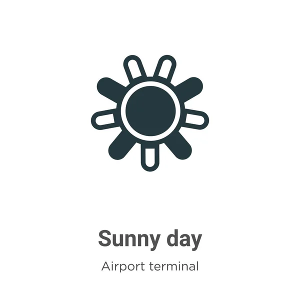 Solig dag vektor ikon på vit bakgrund. Platt vektor solig dag ikon symbol tecken från modern flygplats terminal samling för mobila koncept och webbappar design. — Stock vektor