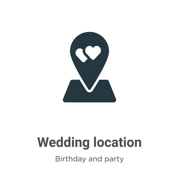 Wedding Location Vector Icon White Background Flat Vector Wedding Location — Stok Vektör