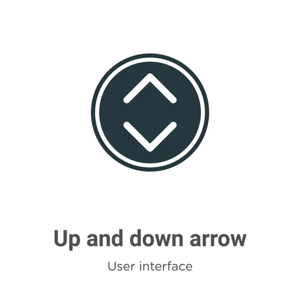 Ikona Wektora Strzałki Górę Dół Białym Tle Płaski Wektor Ikona — Wektor stockowy