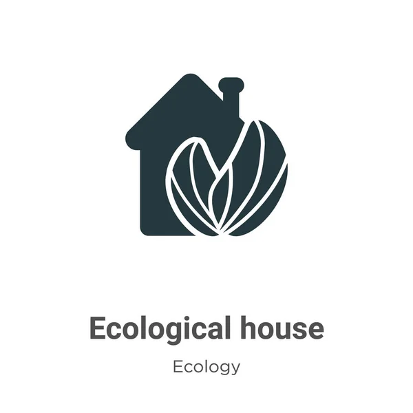 Ekologiczna Ikona Wektora Domu Białym Tle Płaski Wektor Ekologiczny Dom — Wektor stockowy