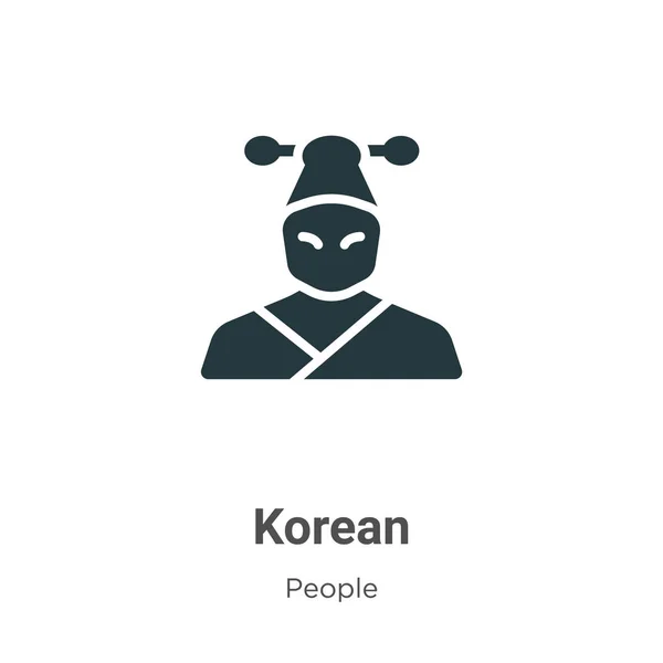 Vettore Icona Glifo Coreano Sfondo Bianco Segno Simbolo Icona Coreana — Vettoriale Stock