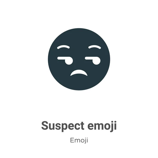 Suspect Emoji Vector Icon White Background Flat Vector Suspect Emoji — ストックベクタ