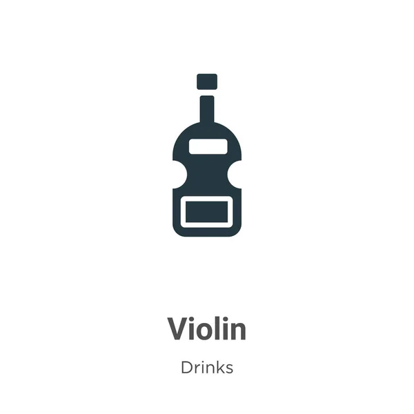 Violin Vector Icon White Background Flat Vector Violin Icon Symbol — Stock Vector