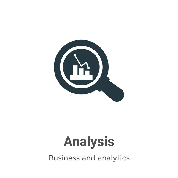 Analyse Vektor Symbol Auf Weißem Hintergrund Flache Vektor Analyse Symbolzeichen — Stockvektor