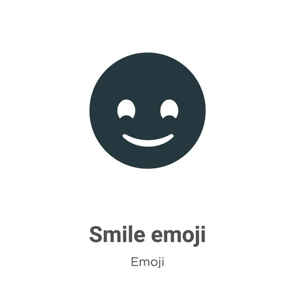 Smile Emoji Vector Icon White Background Flat Vector Smile Emoji — ストックベクタ