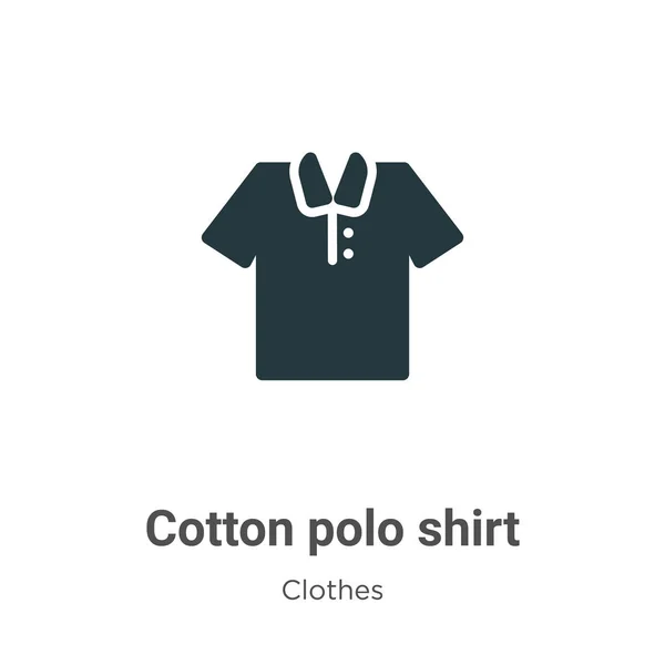 Icône Vectorielle Polo Coton Sur Fond Blanc Symbole Icône Polo — Image vectorielle