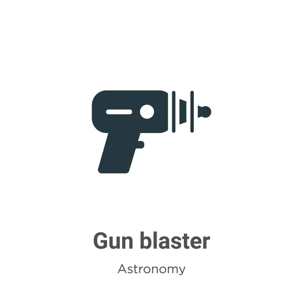 Wapen Blaster Vector Icoon Witte Achtergrond Flat Vector Gun Blaster — Stockvector