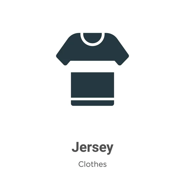 Icône Jersey Vecteur Sur Fond Blanc Vecteur Plat Jersey Icône — Image vectorielle