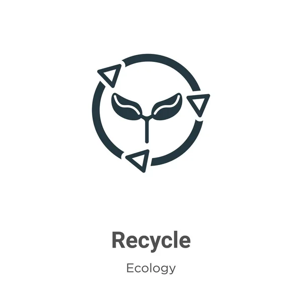 Recycle Vektor Symbol Auf Weißem Hintergrund Flacher Vektor Recycelt Symbol — Stockvektor