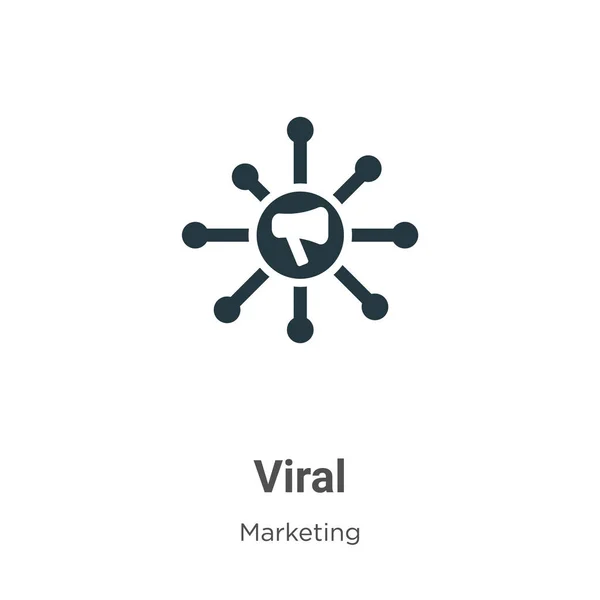 Viral Glyph Icon Vector White Background Flat Vector Viral Icon — 스톡 벡터