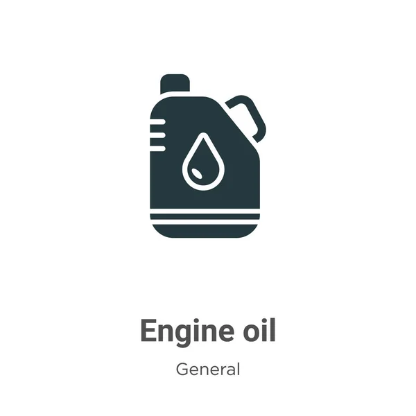 Motoröl Glyphen Symbolvektor Auf Weißem Hintergrund Flache Vektor Motoröl Symbol — Stockvektor