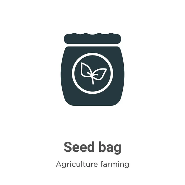 Seed Bag Vector Icon White Background Flat Vector Seed Bag — Stock Vector