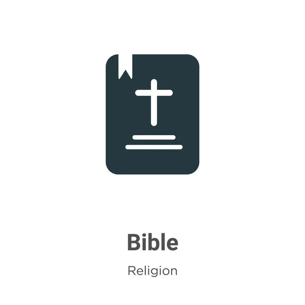 Bible Vector Icon White Background Flat Vector Bible Icon Symbol — Stock Vector