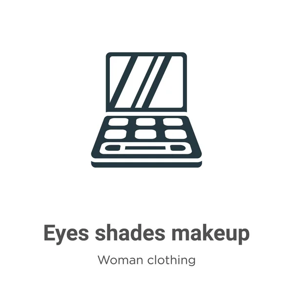 眼睛在白色背景上涂上化妆品矢量图标 平面矢量眼罩化妆图标符号符号来自现代女性服装系列 用于移动概念和网络应用程序设计 — 图库矢量图片