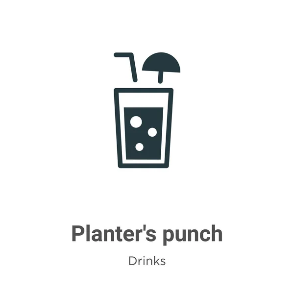 Icono Vectorial Punzón Planter Sobre Fondo Blanco Símbolo Punzón Plantadora — Vector de stock